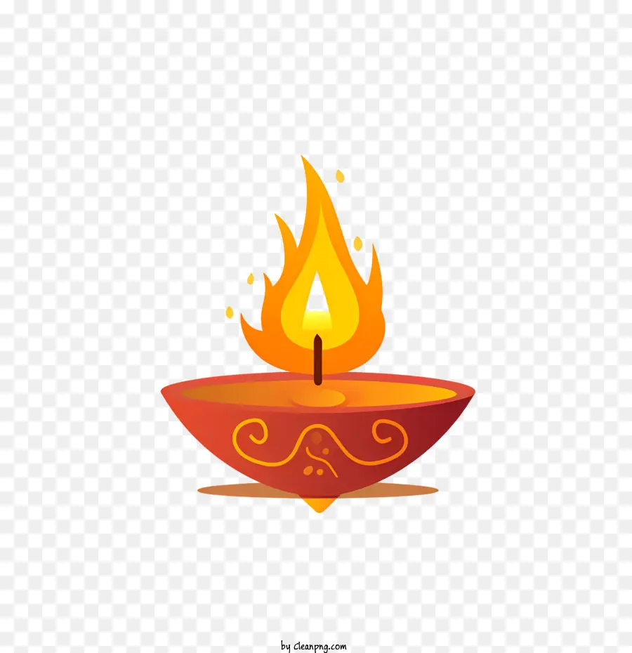 Diwali Lampu，Api PNG
