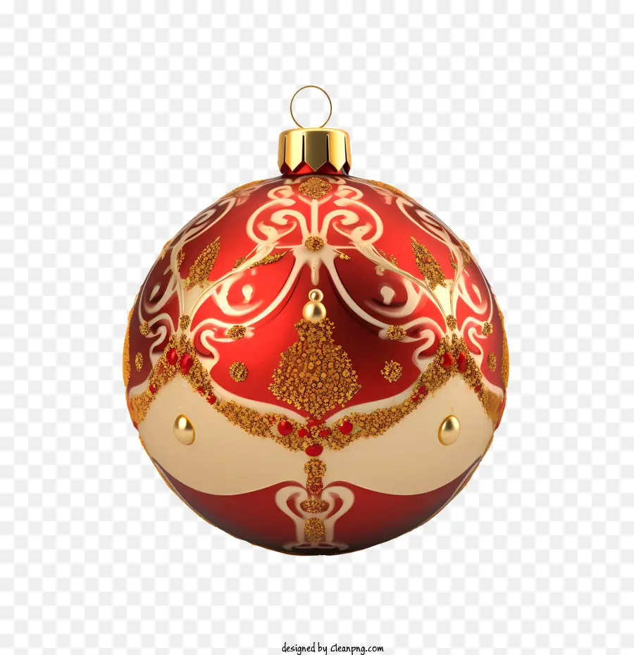 Bola Natal，Ornamen Merah Dan Emas PNG