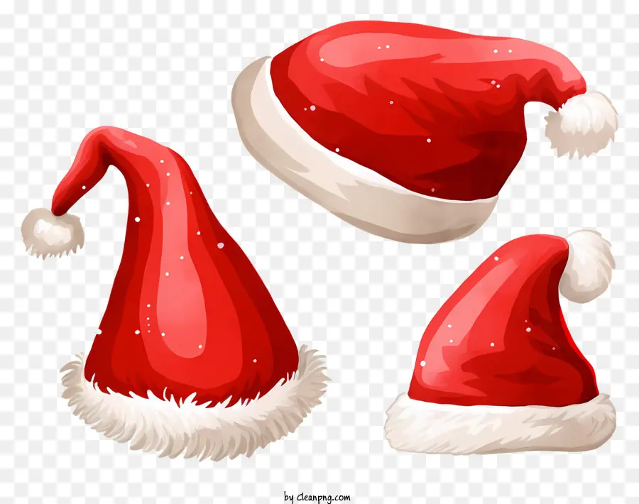 Santa Hats，Topi Santa Merah PNG