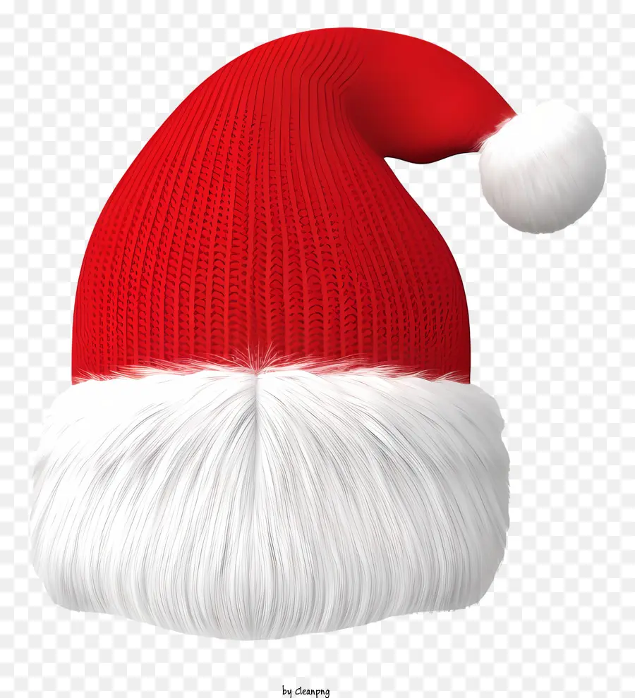 Topi Santa Yang Rajutan，Topi Santa Merah Dan Putih PNG