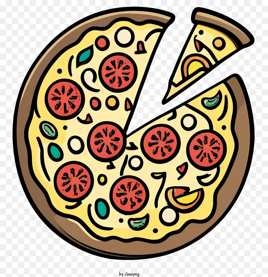 Kartun Pizza，Pizza PNG