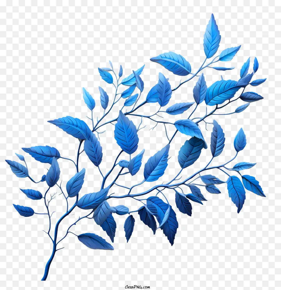 Daun Biru，Pohon PNG