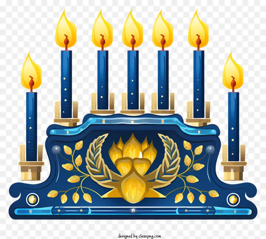 Palungan Biru Dan Emas，Menorah PNG