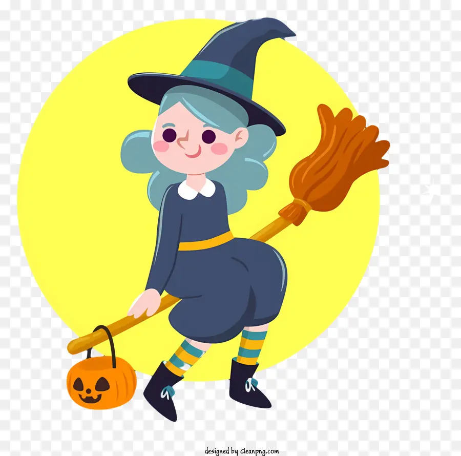 Kostum Halloween，Kostum Penyihir PNG