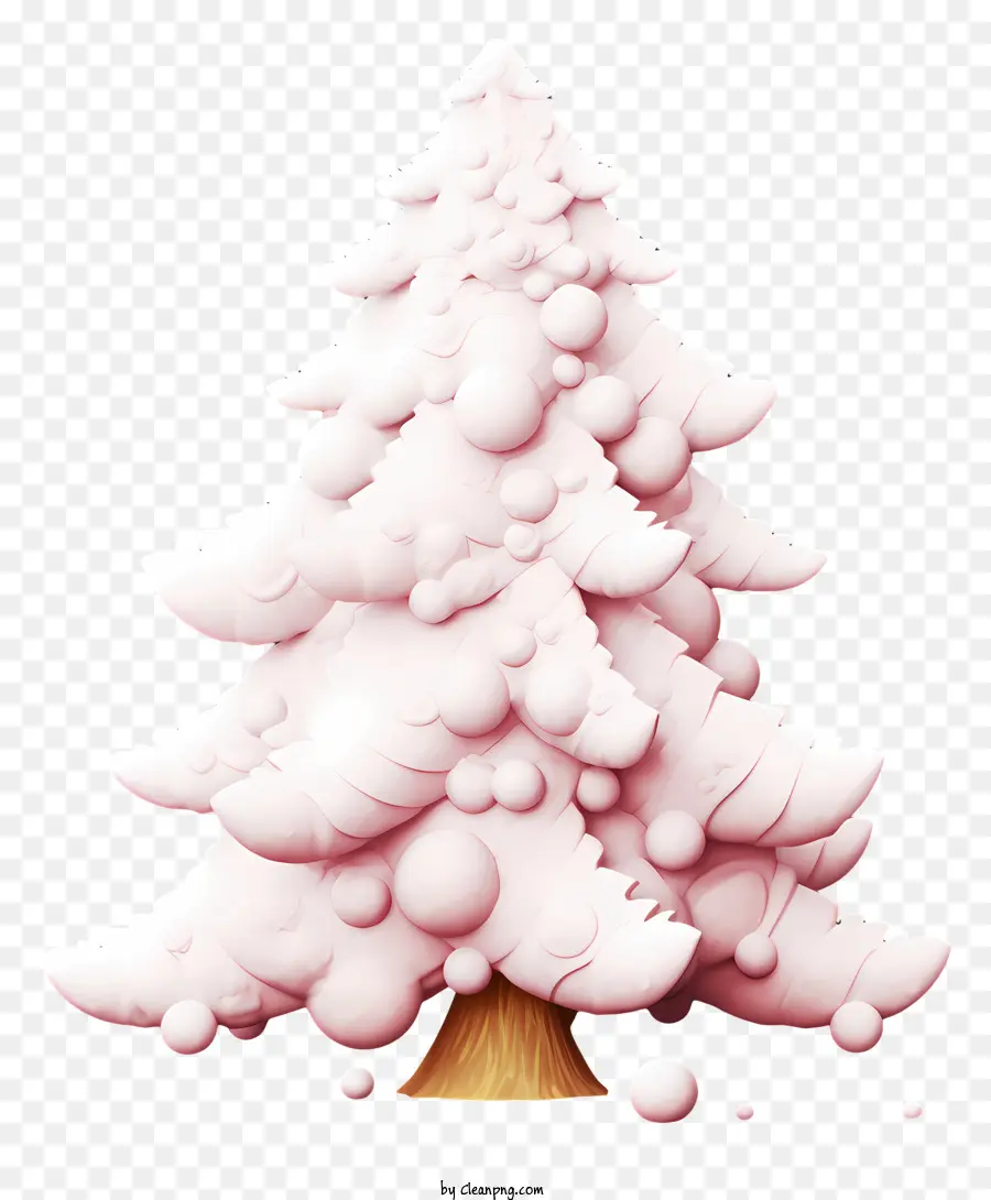 Pohon Natal Merah Muda，Dekorasi Kepingan Salju PNG