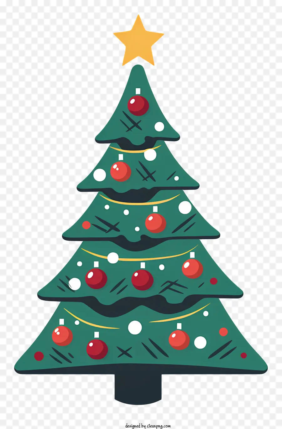 Pohon Natal，Bola Hijau Dan Merah PNG