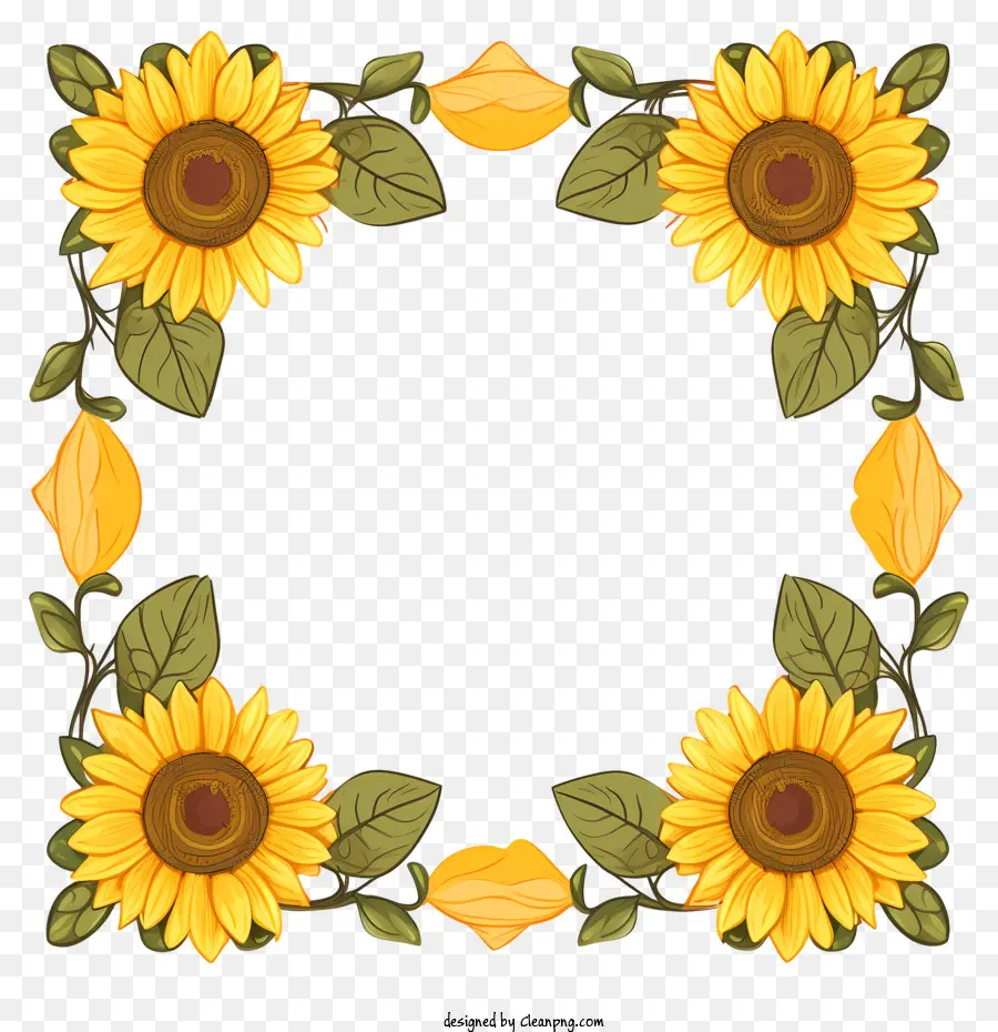 Bunga Matahari，Kelopak Kuning PNG