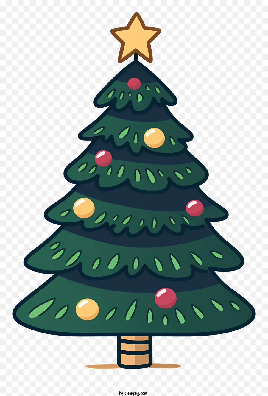 Pohon Natal Bergaya，Pohon Natal 2d PNG