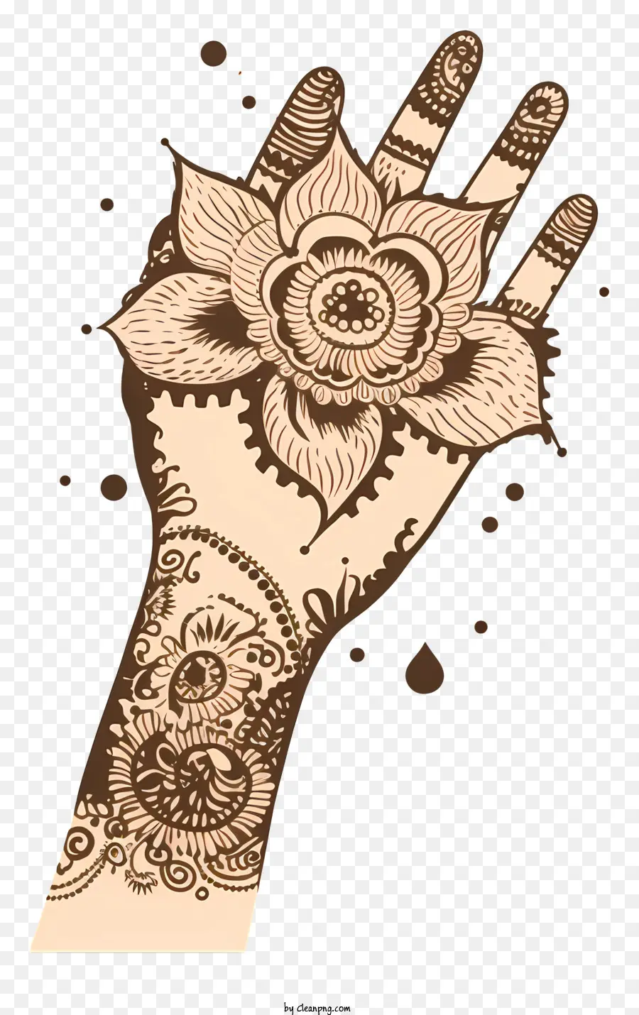 Tangan，Tangan Henna PNG