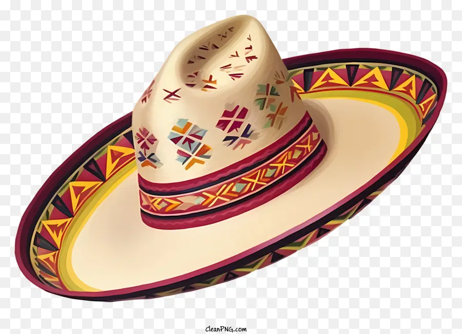 Meksiko Sombrero，Desain Warna Warni PNG