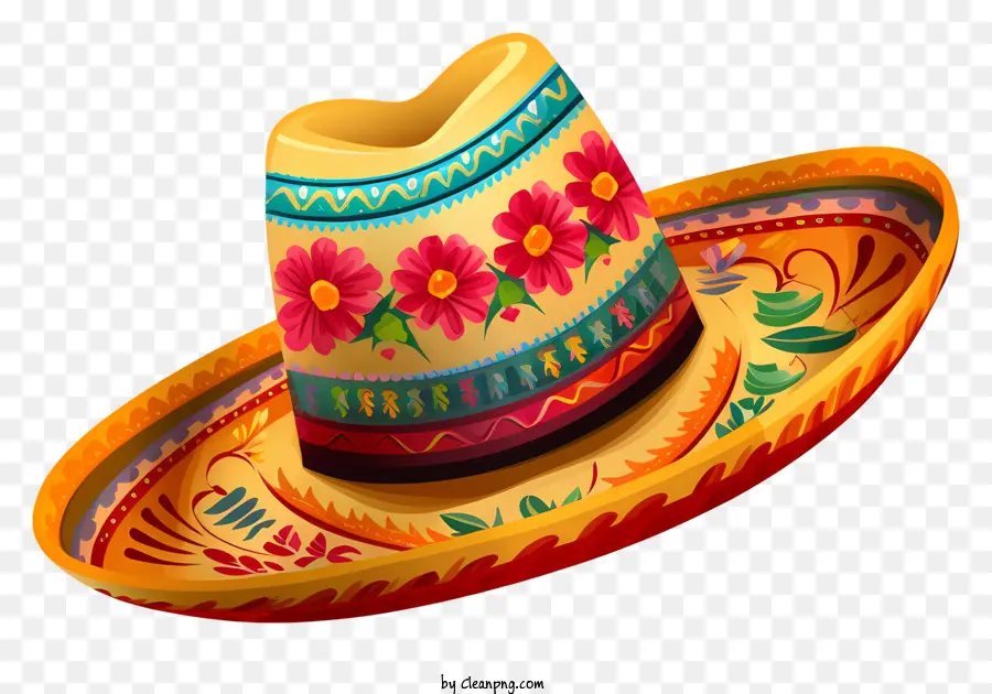 Sombrero Meksiko，Sombrero Berwarna Warni PNG