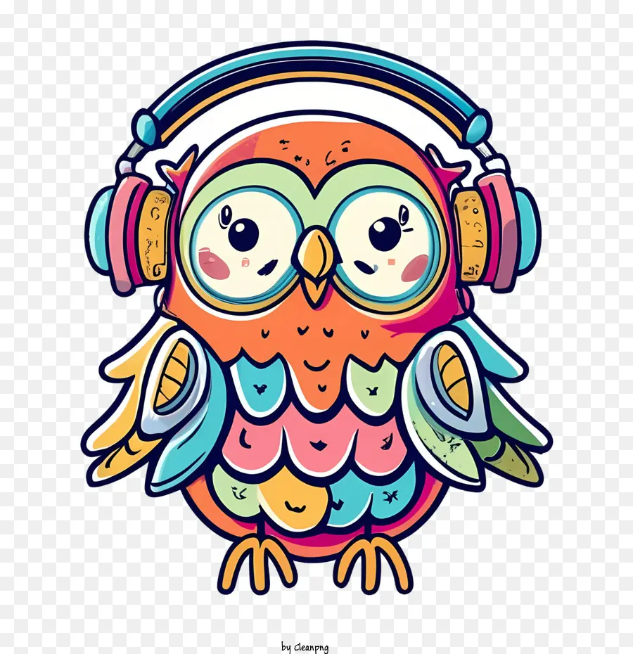 Burung Hantu Memakai Headphone，Burung Hantu PNG