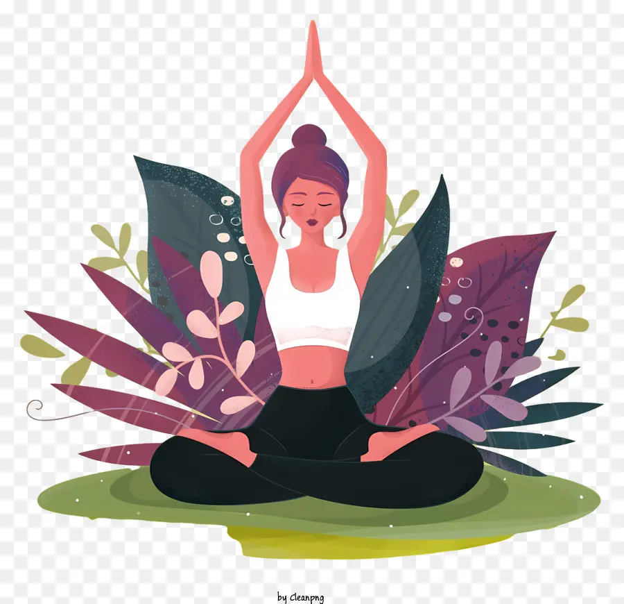 Meditasi，Yoga PNG