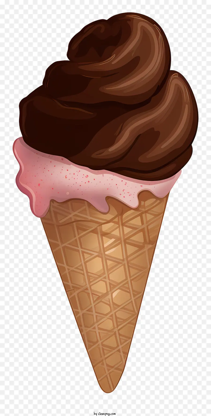 Kerucut Es Krim Coklat，Es Krim PNG