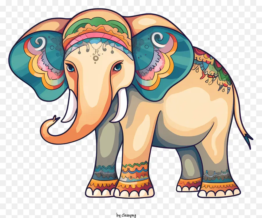 Gajah，Pola Hiasan PNG