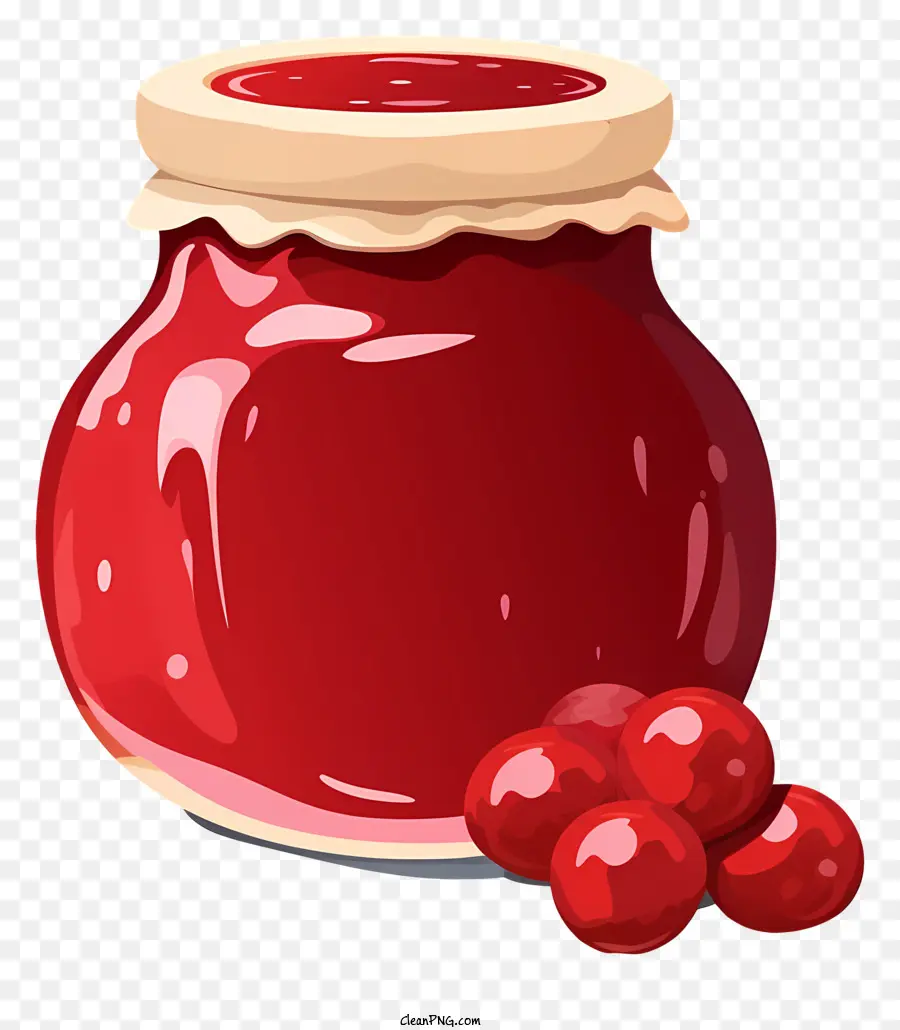 Jelly Merah，Botol Kaca PNG