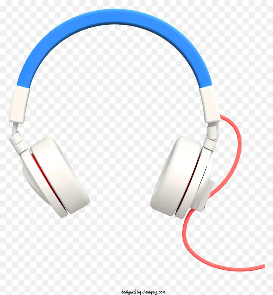 Headphone，Headphone Putih Dan Oranye PNG