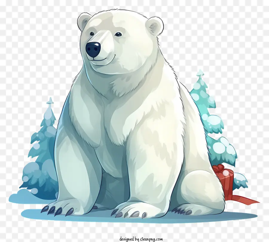 Beruang Kutub，Salju PNG