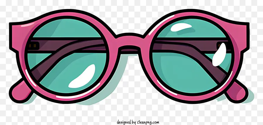 Kacamata Bulat，Kacamata Merah Muda PNG
