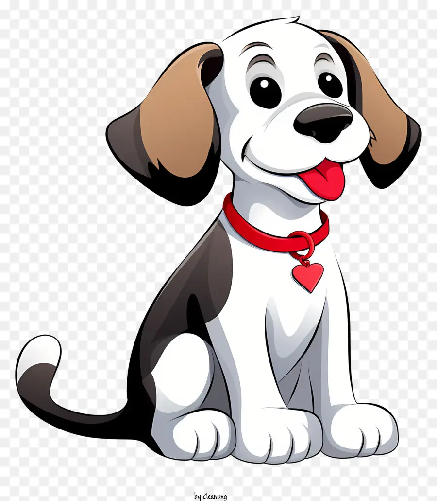 Kartun Anjing，Merah Kerah PNG