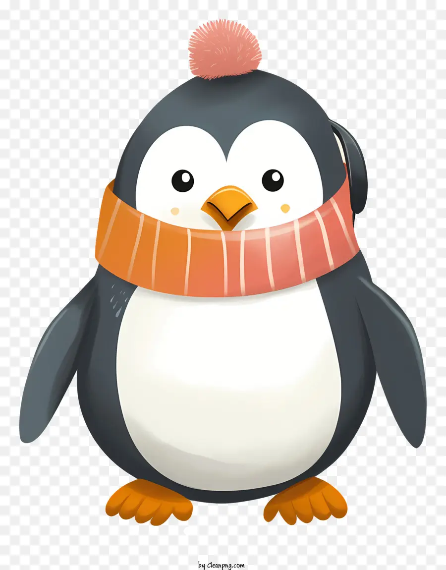 Penguin，Syal Merah PNG