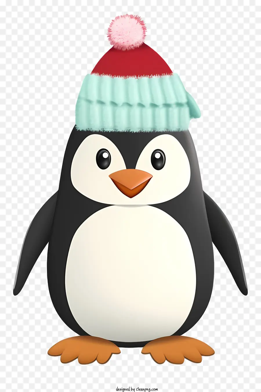 Penguin Yang Lucu，Penguin Dengan Topi Santa PNG