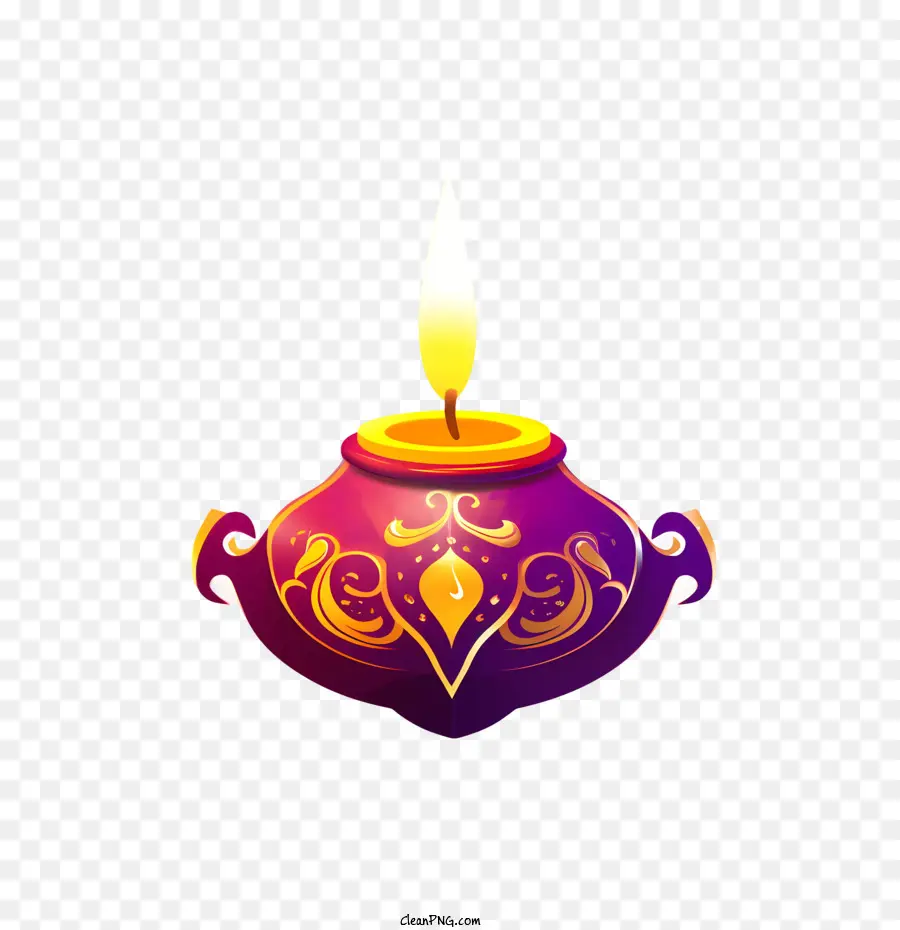 Lampu Diwali，Lilin Dekoratif PNG