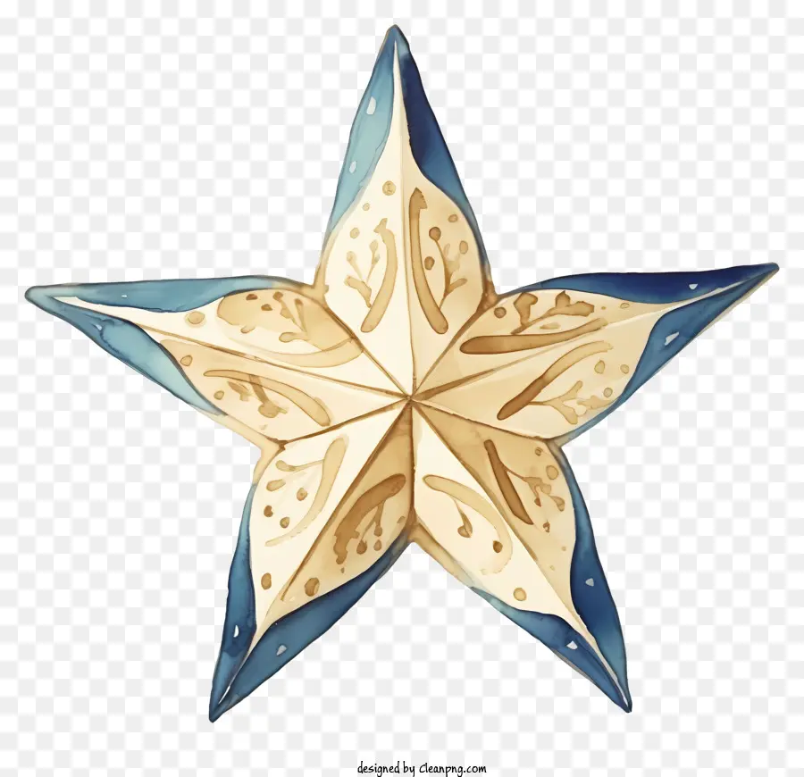 Bintang Emas，Desain Yang Rumit PNG