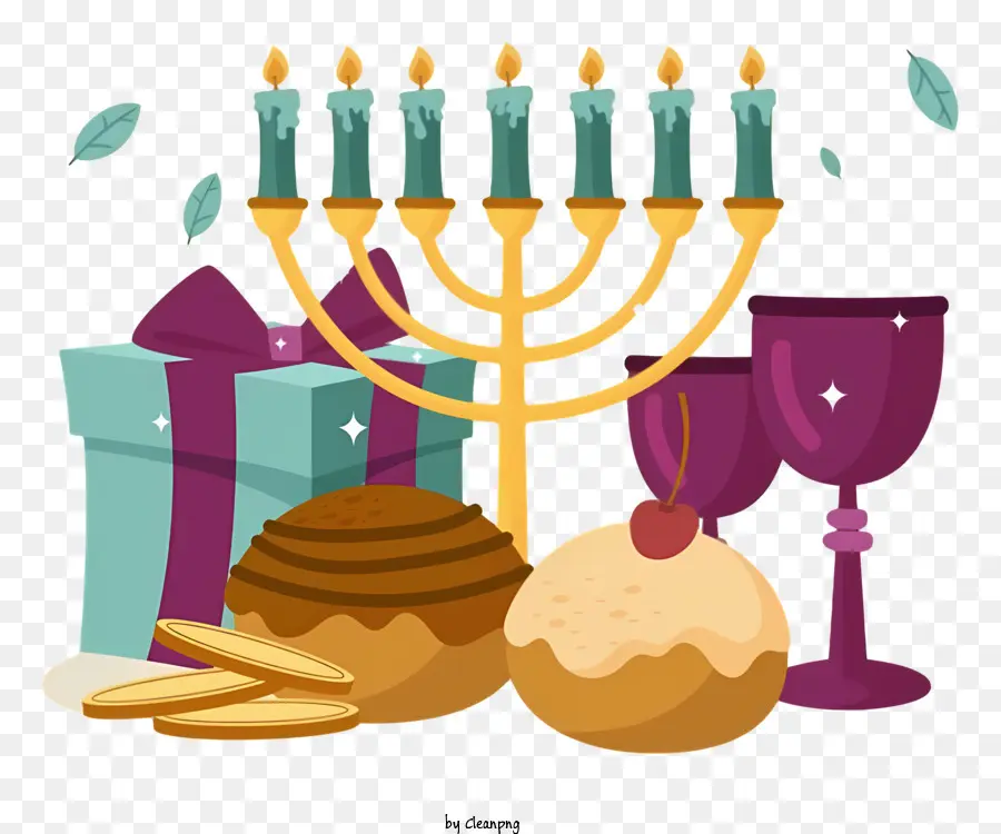 Selamat Hanukkah，Menorah PNG