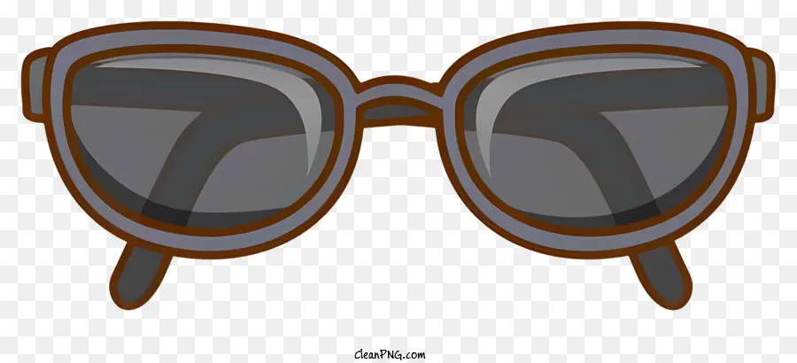 Kacamata，Lensa Cokelat PNG