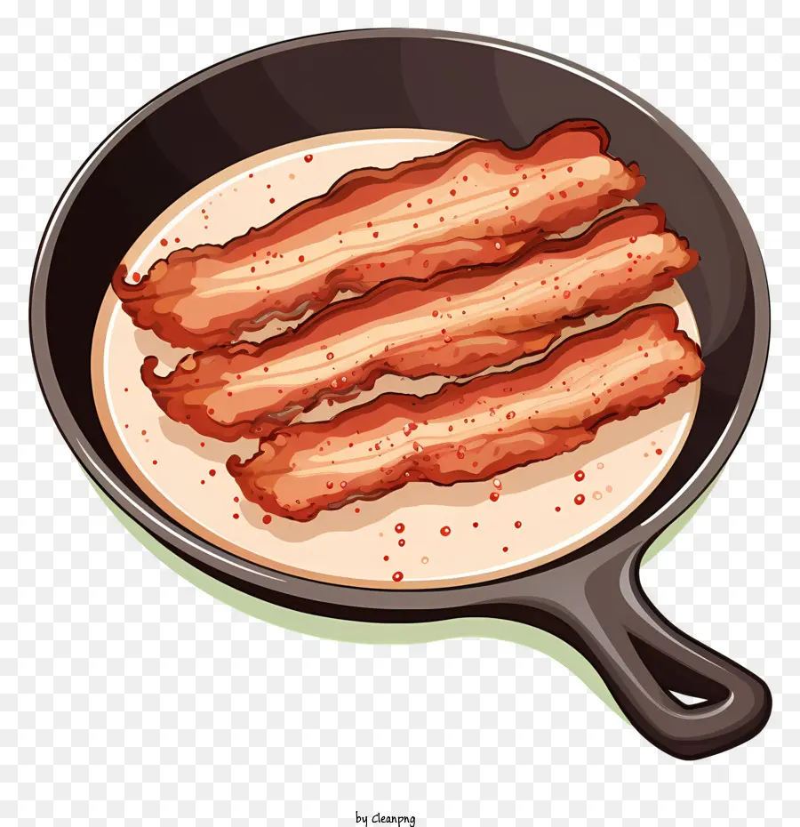 Daging Babi Asap，Bacon Di Pan PNG