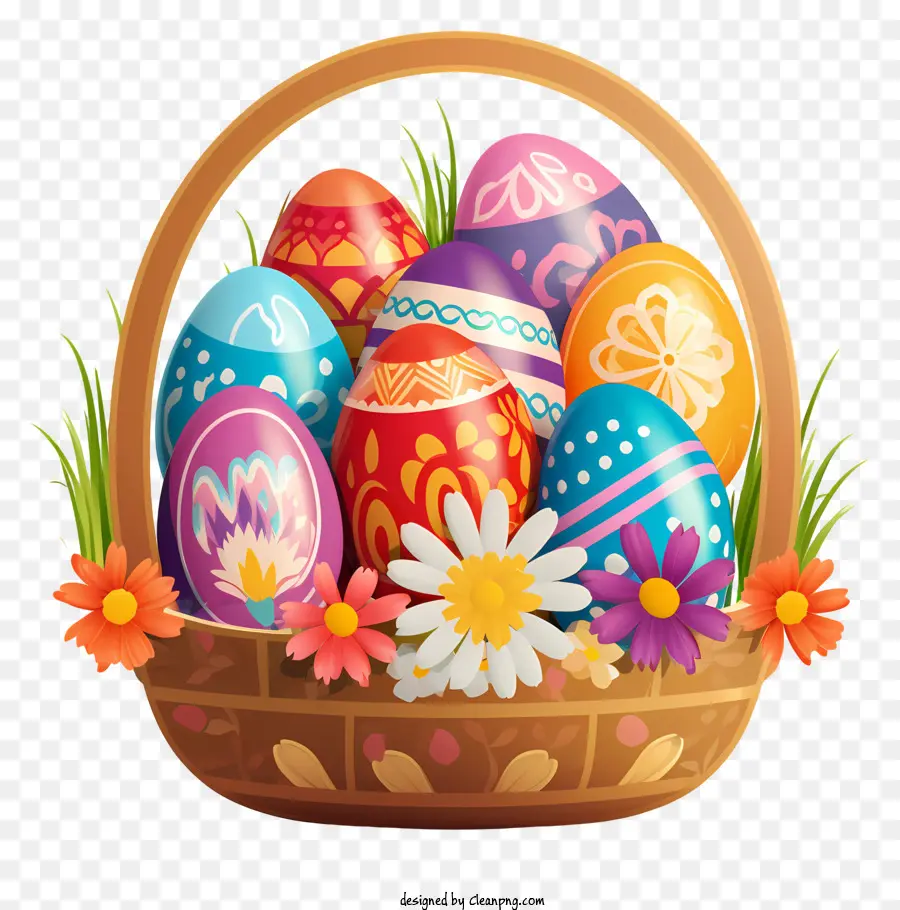 Telur Paskah，Keranjang Paskah PNG