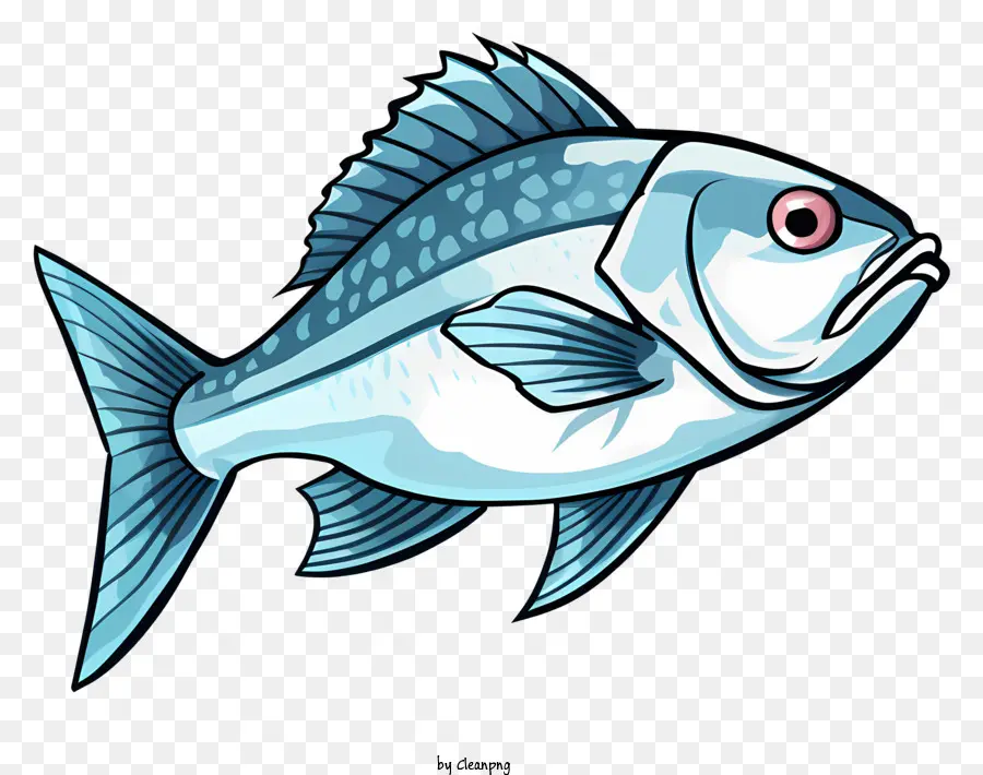 Kartun Ikan，Ikan Putih PNG