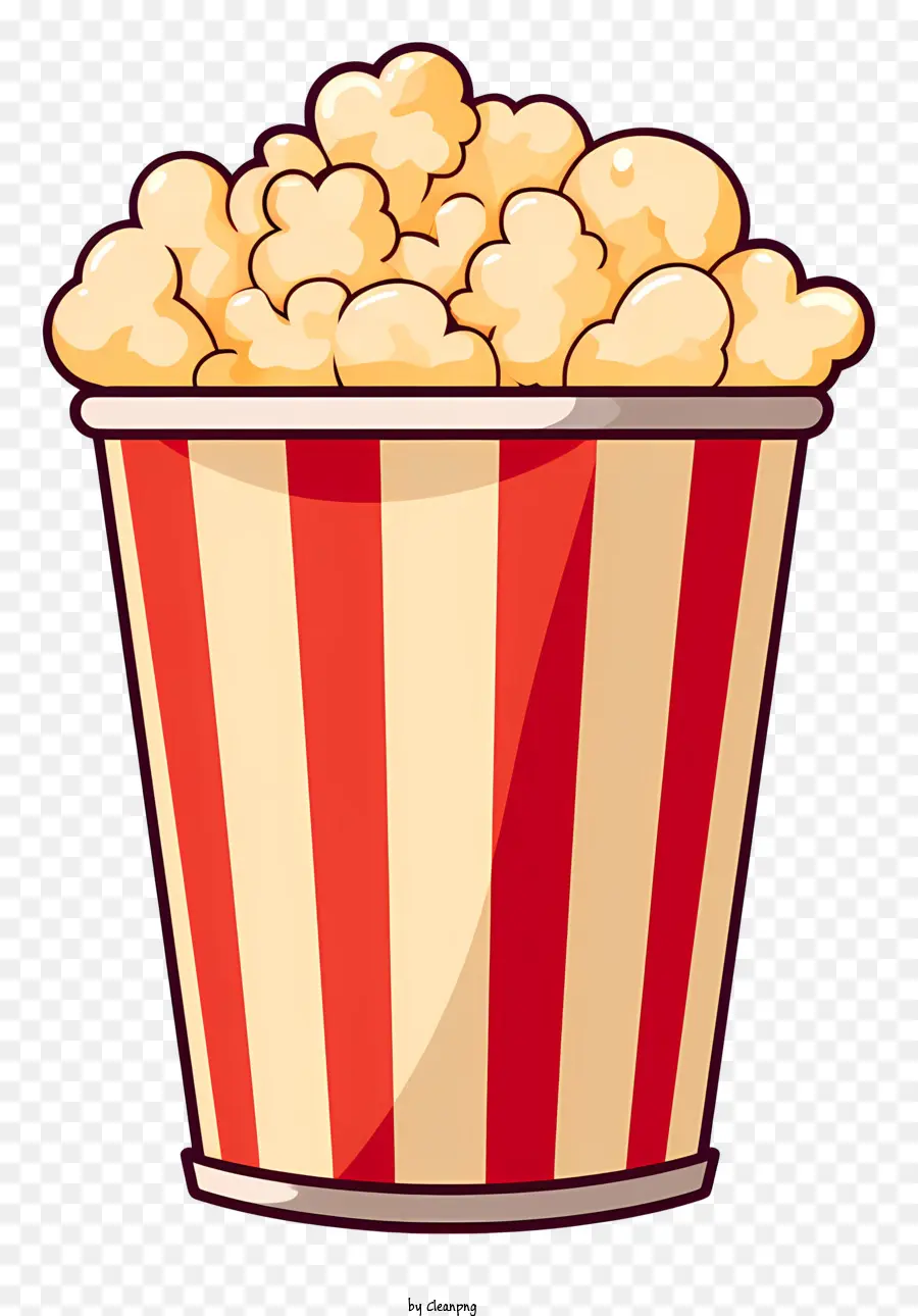 Popcorn，Cangkir Bergaris Merah Dan Putih PNG