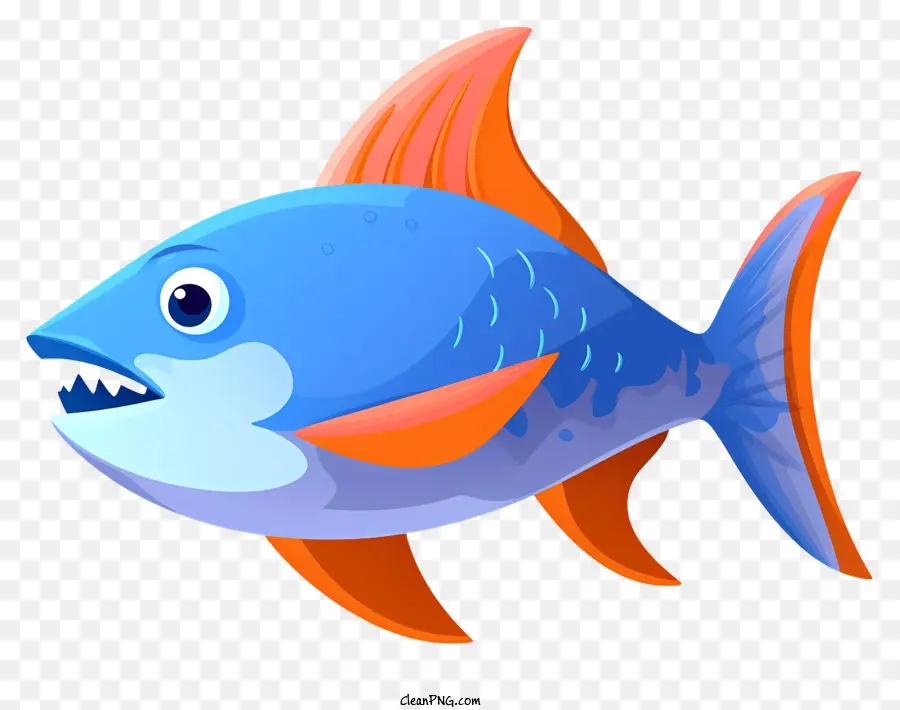 Ikan Warna Warni，Ikan Oranye Dan Biru PNG