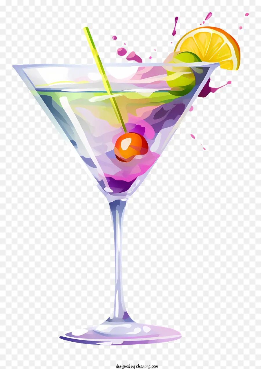 Gelas Martini，Koktail PNG