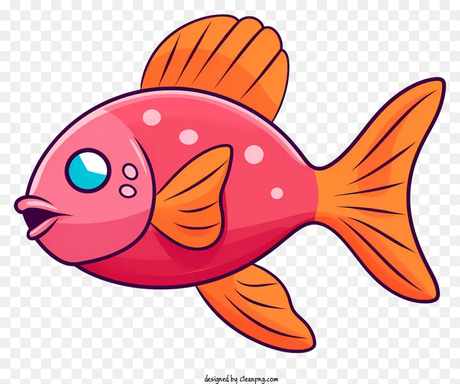 Kartun Ikan，Ikan Merah Muda PNG