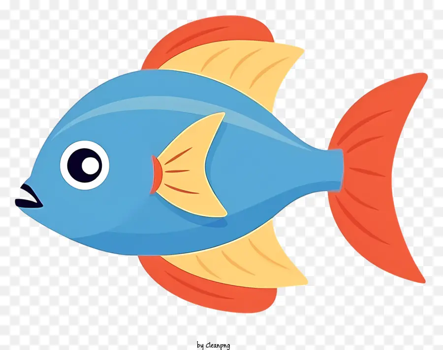Ikan，Ikan Oranye Dan Biru PNG