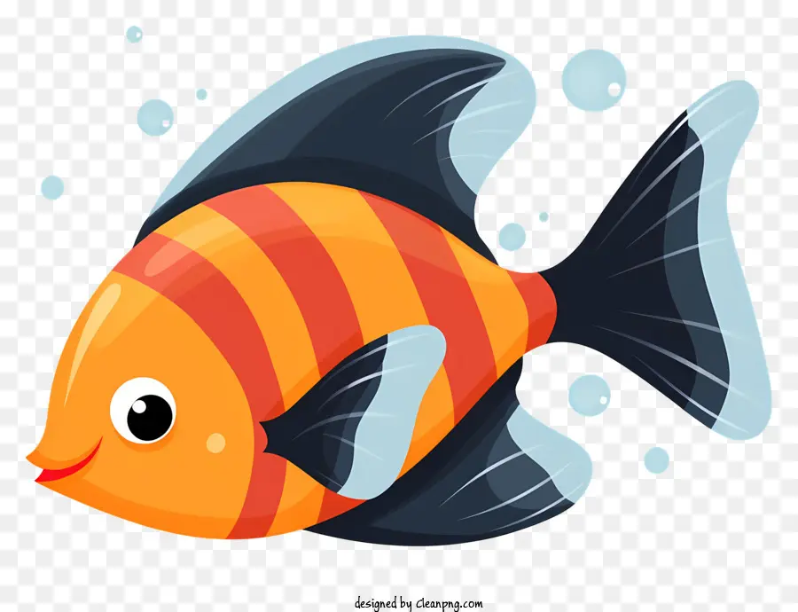 Ikan，Oranye Dan Ikan Hitam PNG