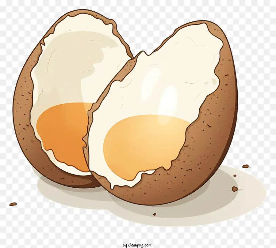 Kuning Telur，Retak Telur PNG
