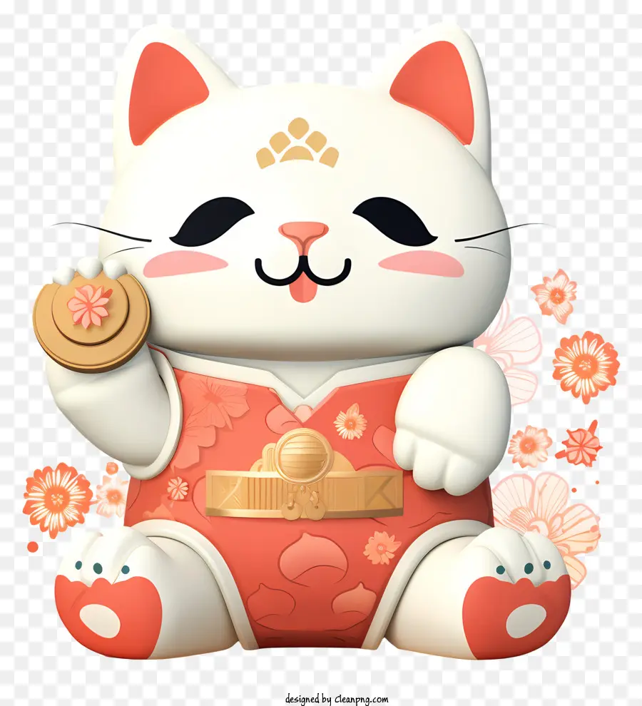 Kucing Putih，Maneki Neko PNG