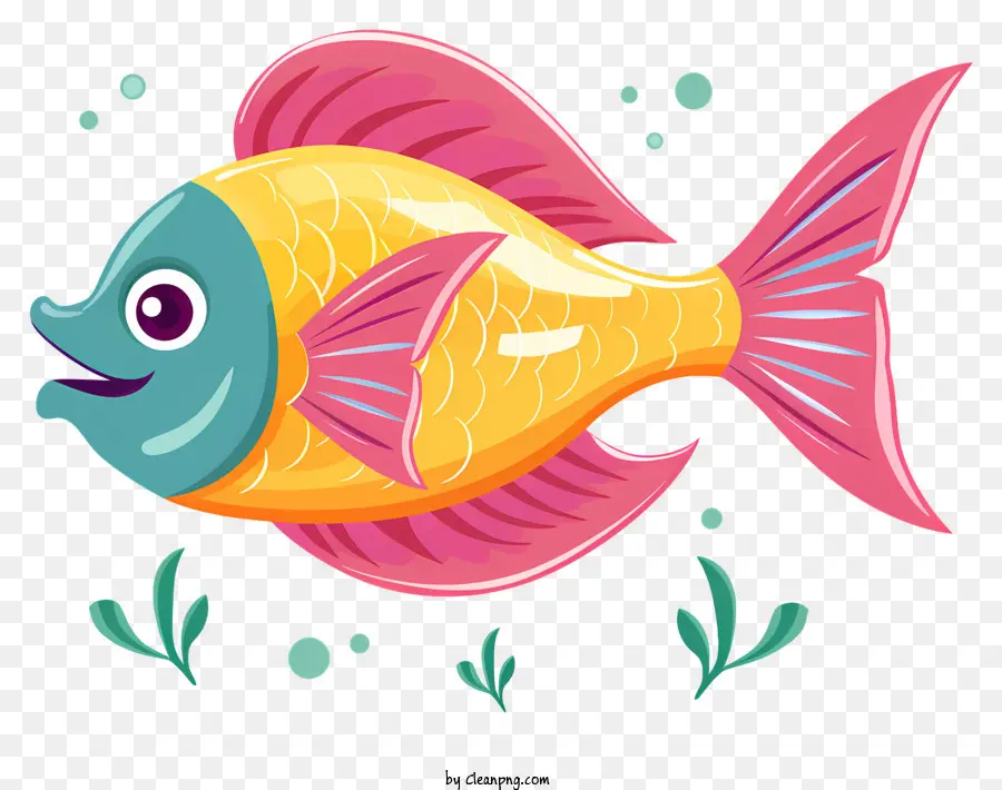 Kartun Ikan，Kolam Ikan PNG