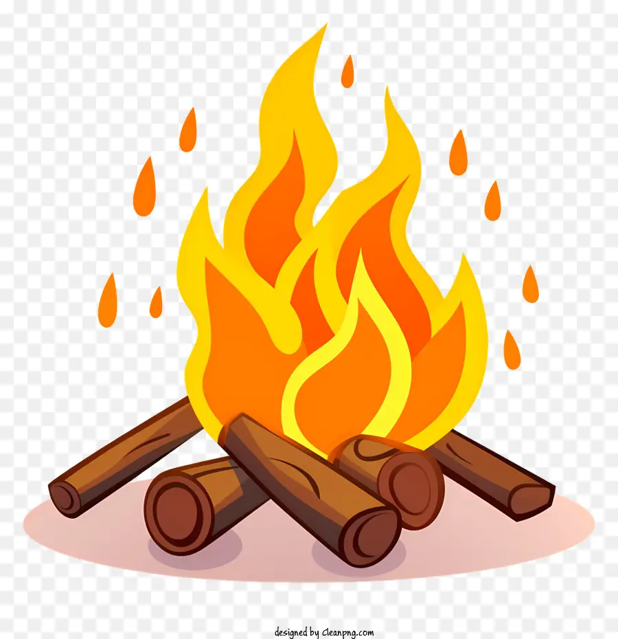 Perapian，Log Terbakar PNG
