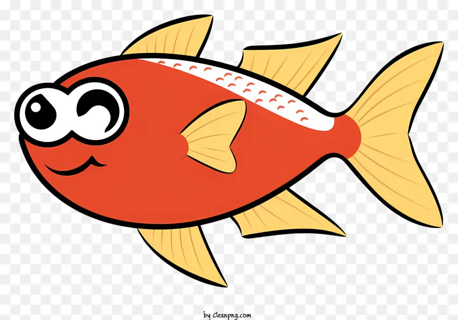 Kartun Ikan，Ikan Merah PNG