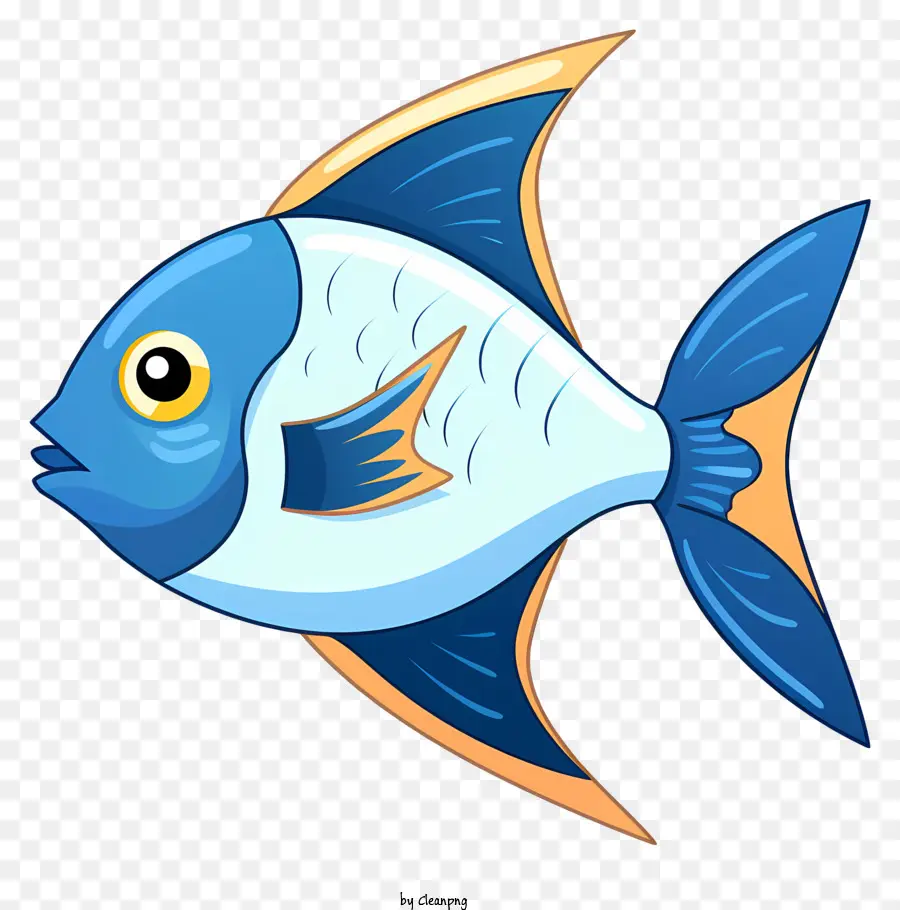 Ikan Biru，Ikan Jeruk PNG