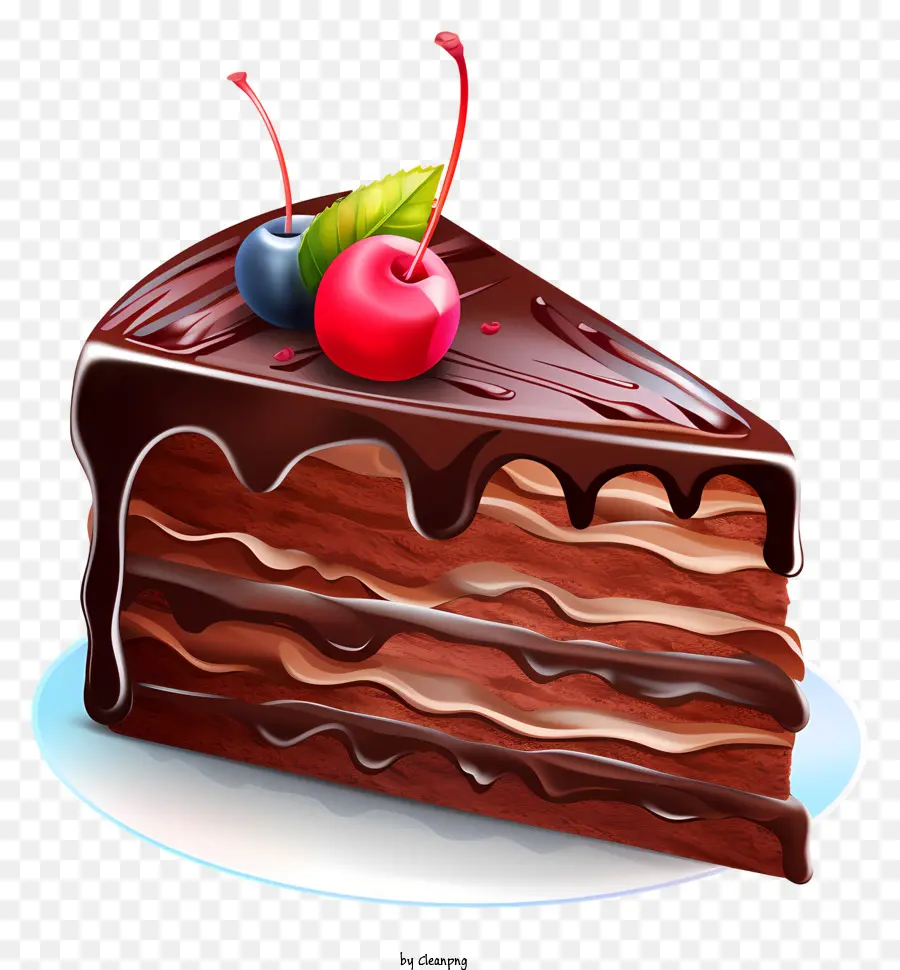 Kue Cokelat，Cherry Di Atas PNG