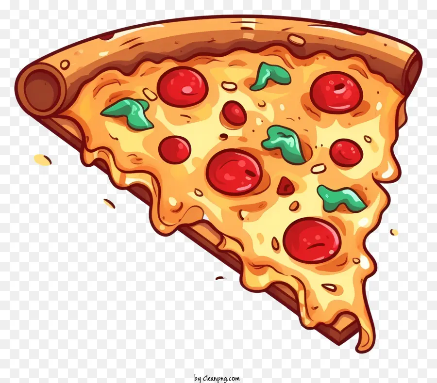 Potongan Pizza Kartun，Pizza Keju PNG