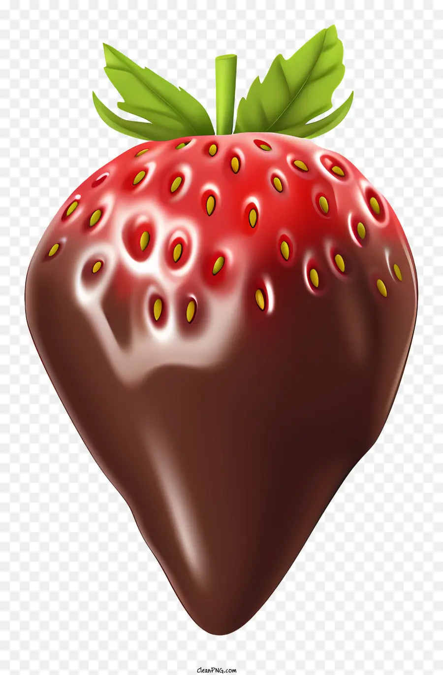 Strawberry Yang Tertutup Cokelat，Makanan Penutup PNG