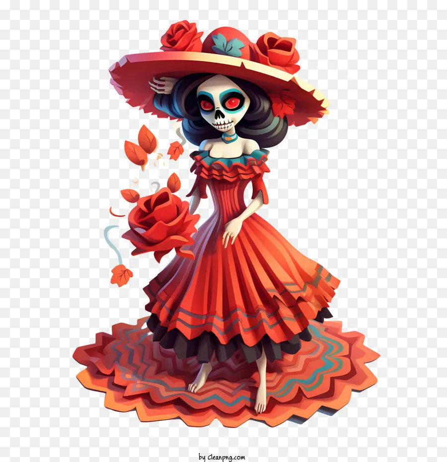 Dia De Los Muertos，Hari Wanita Mati PNG