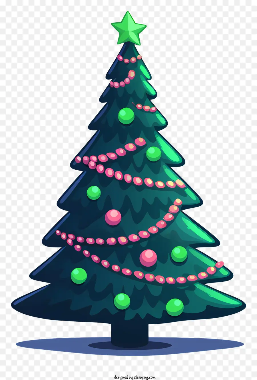 Pohon Natal，Ornamen Hijau PNG